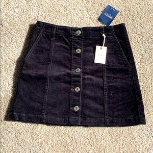 Black corduroy skirt